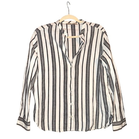 VANESSA BRUNO Blue Stripe 100% Cotton Button-Up Shirt EU 38 US Size M/6 - Picture 2 of 13